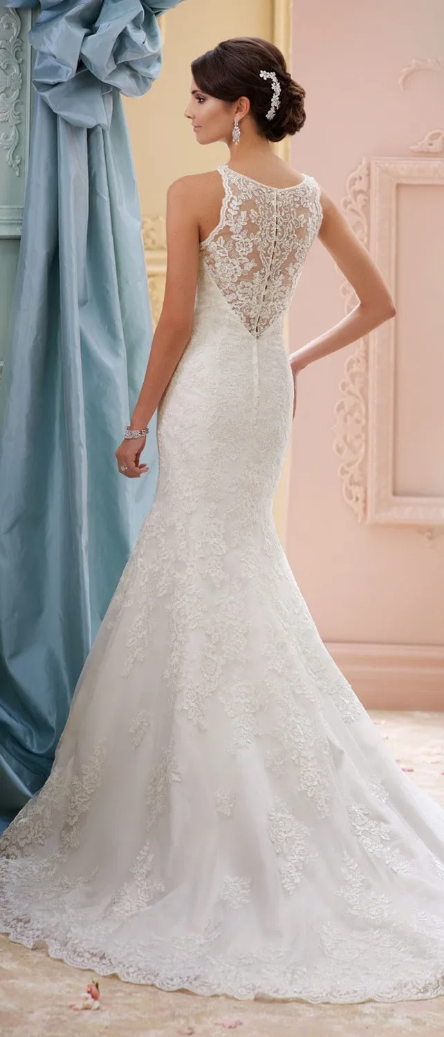 Luxury V Neck Wedding dress Vestido De Novia Lace Back Bridal Dress Elegant Mermaid Bride Gown (1)