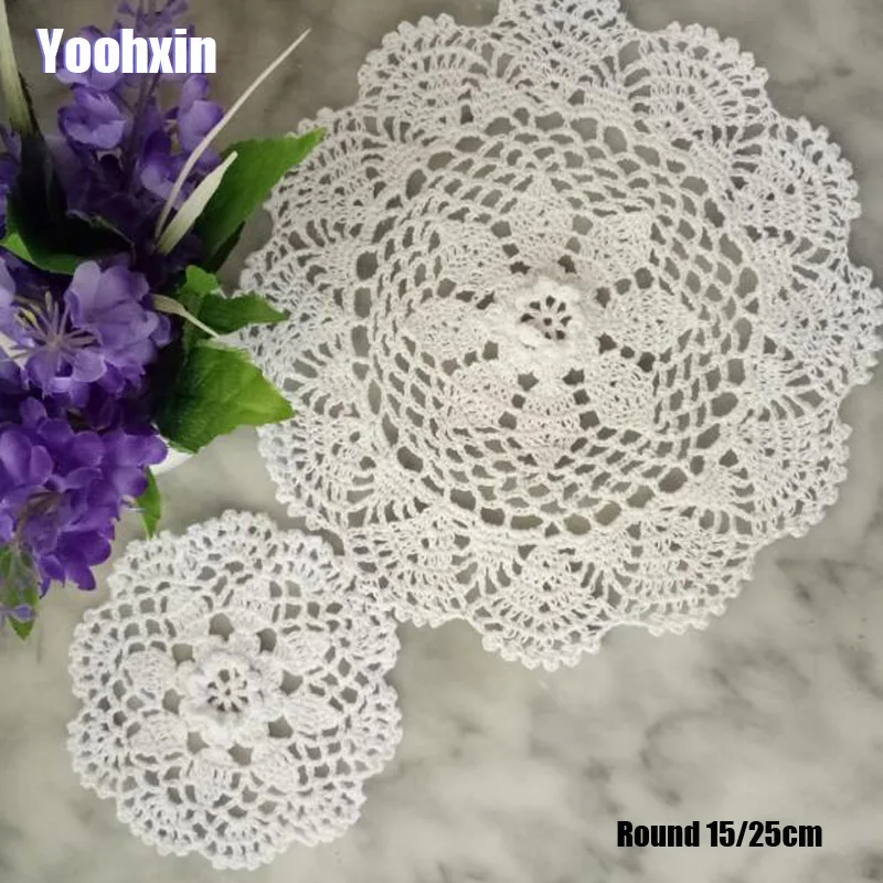Hot Handmade Lace Round cotton table place mat pad Cloth crochet placemat cup mug wedding tea coffee coaster party doily kitchen
Hot Handmade Lace Round cotton table place mat pad Cloth crochet placemat cup mug wedding tea coffee coaster party doily kitchen