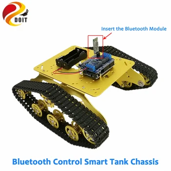 DOIT TS300 Shock Absorber Tank Chassis with HC-06 Bluetooth Module+ Development Board+Motor Driver Board Kit DIY RC Toy
DOIT TS300 Shock Absorber Tank Chassis with HC-06 Bluetooth Module+ Development Board+Motor Driver Board Kit DIY RC Toy