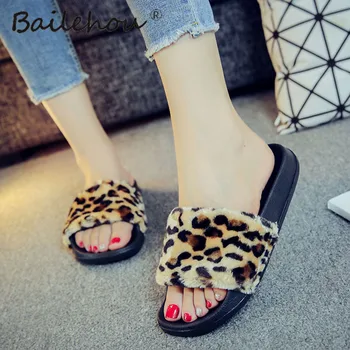 Women Slippers Ladies shoes Slip On Slider Fluffy Faux Fur Flat Fashion Female Leopard Slipper Flip Flop Sandal Zapatos Mujer
Women Slippers Ladies shoes Slip On Slider Fluffy Faux Fur Flat Fashion Female Leopard Slipper Flip Flop Sandal Zapatos Mujer