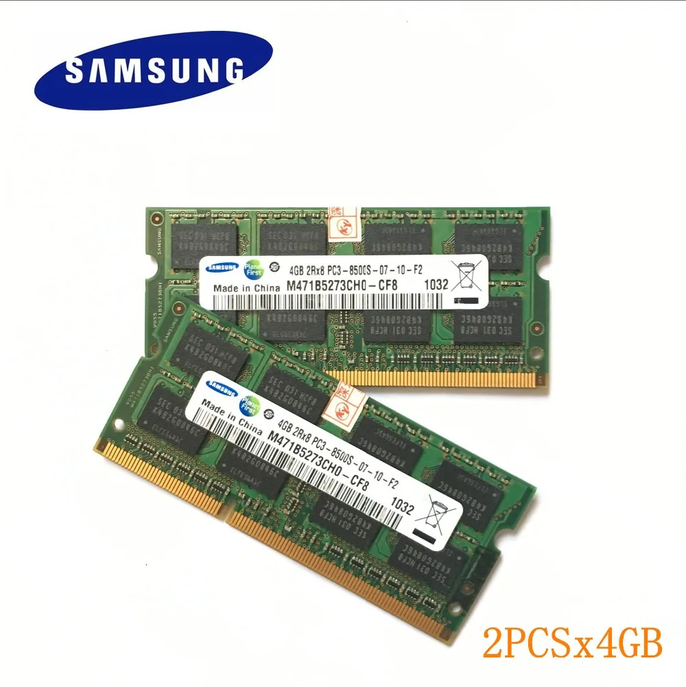 SAMSUNG 8GB (2pcsX4GB) 2Rx8 PC3-8500S DDR3 1066Mhz Laptop Memory 4G PC3 8500S 1066MHZ Notebook Module SODIMM RAM
SAMSUNG 8GB (2pcsX4GB) 2Rx8 PC3-8500S DDR3 1066Mhz Laptop Memory 4G PC3 8500S 1066MHZ Notebook Module SODIMM RAM