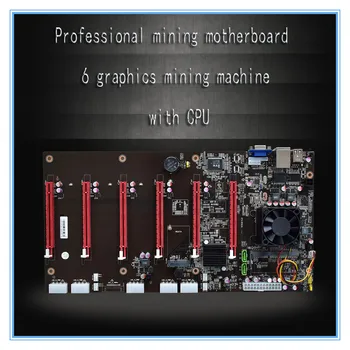 100% new motherboard Professional mining motherboard 6 graphics mining machine with CPU
100% new motherboard Professional mining motherboard 6 graphics mining machine with CPU