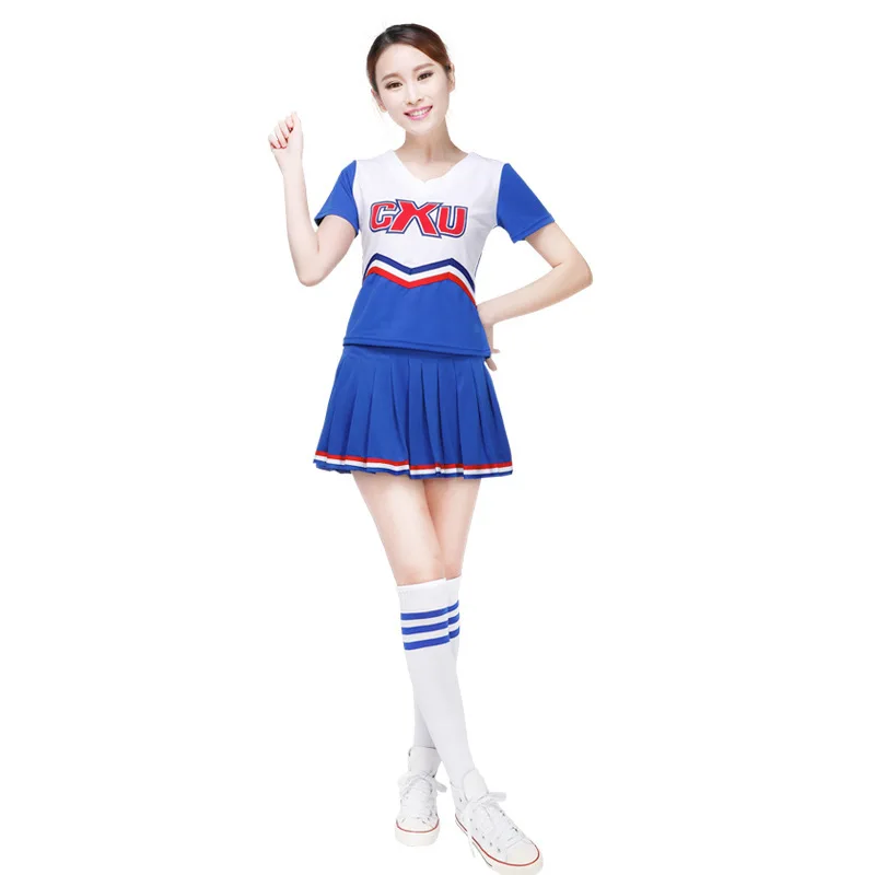 Cheerleader Costume Women Football Baby Lady Cheerleading Costumes Boys Girls Stage Performance Dresses Men Kids Adults Uniforms (22)