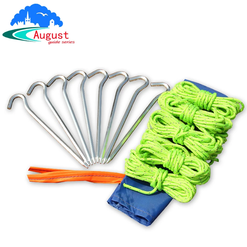 8 Ropes and 8 Pegs/Set Tent pegs Ropes Aluminum Alloy Tent Nail Nightlight Windproof Noose Tent Rope Camping Hiking Outdoor Tool
8 Ropes and 8 Pegs/Set Tent pegs Ropes Aluminum Alloy Tent Nail Nightlight Windproof Noose Tent Rope Camping Hiking Outdoor Tool
