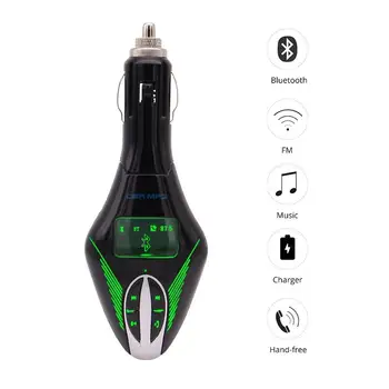 FM Transmitter Bluetooth Car Kit MP3 Player Radio Adapter with USB Charging Ports Support USB Flash Drive TF Card and AUX Input
FM Transmitter Bluetooth Car Kit MP3 Player Radio Adapter with USB Charging Ports Support USB Flash Drive TF Card and AUX Input