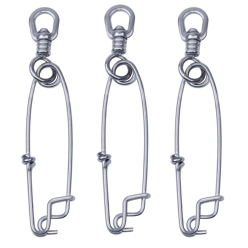 20Pcs Stainless Steel Longline Snap Clips Connectors Longline Branch Hangers
