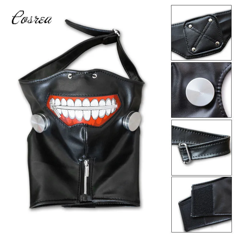 Anime Tokyo Ghoul Cosplay Kaneki Ken Mask Adjustable Halloween PU Leather Japanese Blinder Ghoul Mask Tokyo
Anime Tokyo Ghoul Cosplay Kaneki Ken Mask Adjustable Halloween PU Leather Japanese Blinder Ghoul Mask Tokyo