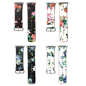 Leather Watch Band For Apple Watch 42/44mm 38/40mm Series 1/2/3/4 Flower Strap Floral Prints Wrist Watch Bracelet High Quality
Leather Watch Band For Apple Watch 42/44mm 38/40mm Series 1/2/3/4 Flower Strap Floral Prints Wrist Watch Bracelet High Quality