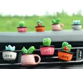 Creative 3D Simulation Plant Auto Air Conditioner Outlet Decoration Perfume Clip Air Freshener Car Tuyere Fragrance Car Ornament