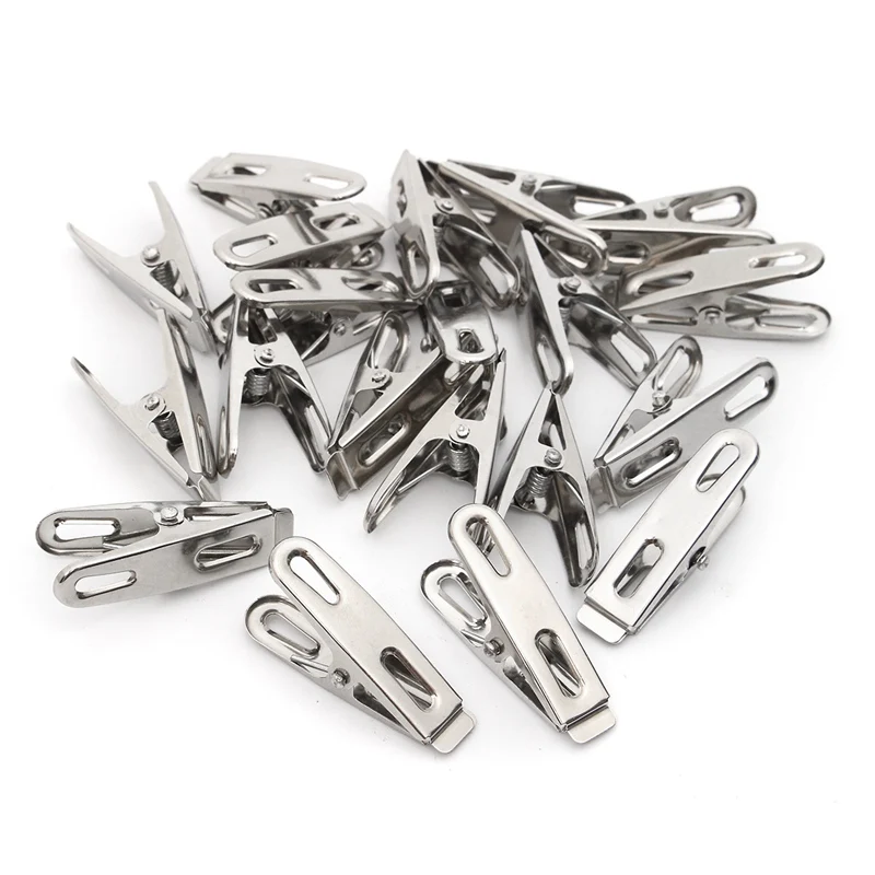 20pcs/pack Laundry Household Stainless Steel Clothes Hanging Pins Pegs MIni Decorative Metal Clips Coat Pants Hanger Racks
20pcs/pack Laundry Household Stainless Steel Clothes Hanging Pins Pegs MIni Decorative Metal Clips Coat Pants Hanger Racks