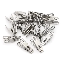 20 יח'\אריזה כביסה ביתי נירוסטה בגדי תליית סיכות יתדות מיני דקורטיבי מתכת קליפים מעיל מכנסיים קולב מדפי(China)