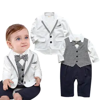 2018 New Baby Boy Romper Gentleman modelling jumpsuit infant long sleeve climb clothes styles kids Waistcoat Romper with Bow Tie
2018 New Baby Boy Romper Gentleman modelling jumpsuit infant long sleeve climb clothes styles kids Waistcoat Romper with Bow Tie