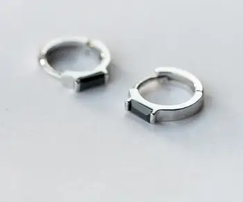 1pair REAL. 925 Sterling SIlver Fine Jewelry Black Zirconia geometric Hoop Huggie Earrings GTLE2237
1pair REAL. 925 Sterling SIlver Fine Jewelry Black Zirconia geometric Hoop Huggie Earrings GTLE2237