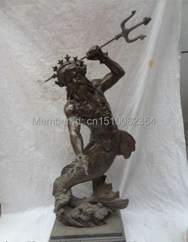 28" Chinese Bronze Art Davy Jones Nereus Mermaid Sea Fish God Statue Sculpture
28" Chinese Bronze Art Davy Jones Nereus Mermaid Sea Fish God Statue Sculpture