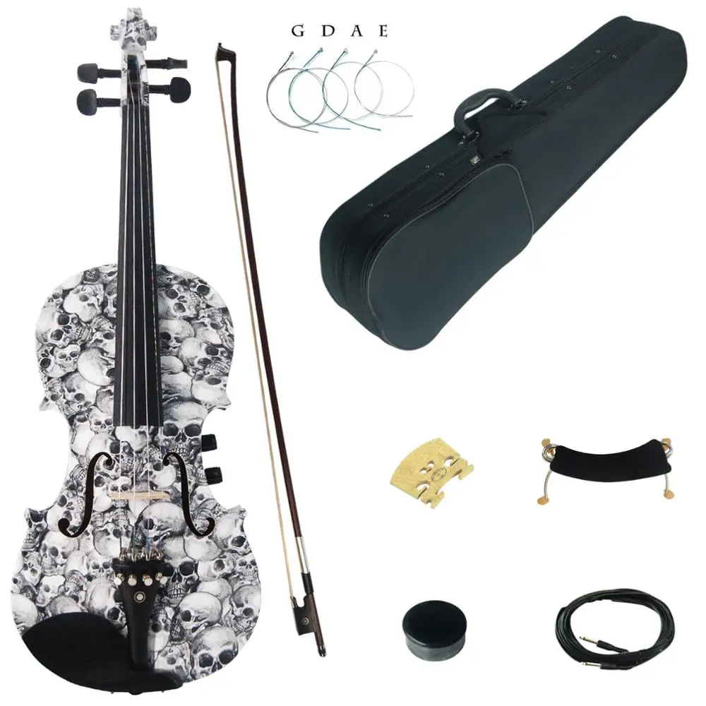 Kinglos Full Size 4/4 Multi Colored Solid Wood Acoustic / Electric Violin Kit with Ebony Fittings
Kinglos Full Size 4/4 Multi Colored Solid Wood Acoustic / Electric Violin Kit with Ebony Fittings