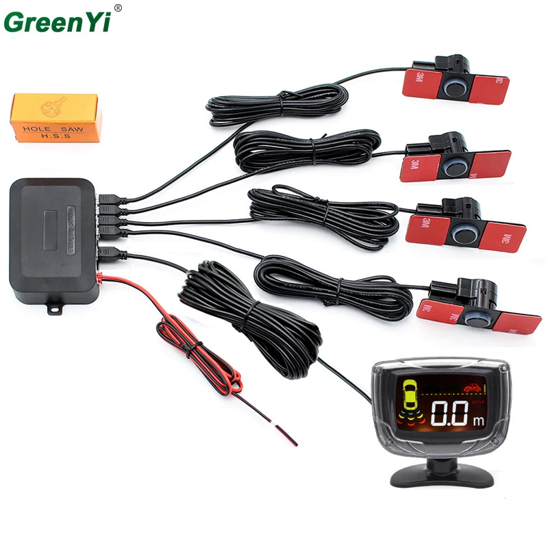 4 Sensors 6 Colors 16mm Original Flat Sensors Car LCD Backlight Display Parking Sensor with Buzzer Radar Parktronic Detector
4 Sensors 6 Colors 16mm Original Flat Sensors Car LCD Backlight Display Parking Sensor with Buzzer Radar Parktronic Detector