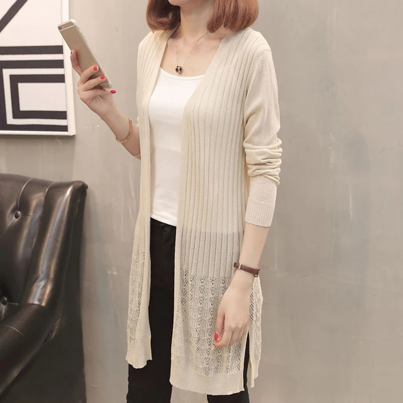2019 New Women Spring Summer Sweater Knitted Long Cashmere Side Split Female Cardigan Ladies Outwear Cardigans
2019 New Women Spring Summer Sweater Knitted Long Cashmere Side Split Female Cardigan Ladies Outwear Cardigans