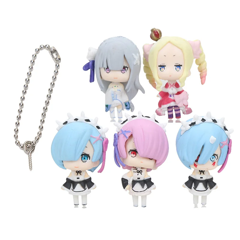5pcs/set 5cm Figure Pendant Re:Life in a different world from zero Beatrice Emilia Rem Ram Keychain PVC Action Figure Toys Gifts
5pcs/set 5cm Figure Pendant Re:Life in a different world from zero Beatrice Emilia Rem Ram Keychain PVC Action Figure Toys Gifts