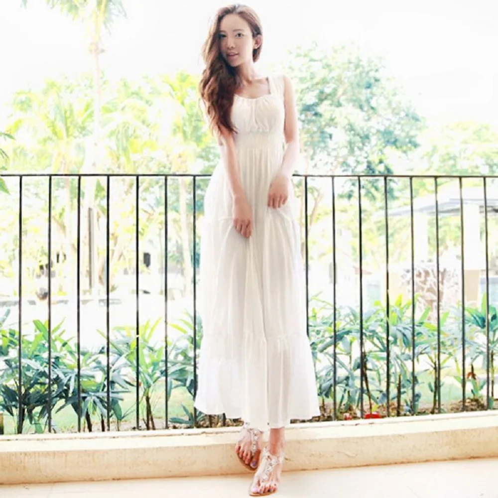 White/Green Women Summer Boho Chiffon Long Maxi Dresses Party Beach Long Sundress
White/Green Women Summer Boho Chiffon Long Maxi Dresses Party Beach Long Sundress