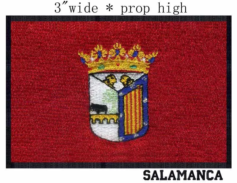 Salamanca Spain Flag embroidery patch 3" wide shipping/archaeological lacation/Roman Catholic /cap embellish | Дом и сад