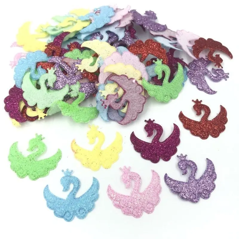 DIY 200pcs Mix Colors Glitter Sequins Swan Felt Appliques Crafts Sewing Supplies 32mm
DIY 200pcs Mix Colors Glitter Sequins Swan Felt Appliques Crafts Sewing Supplies 32mm