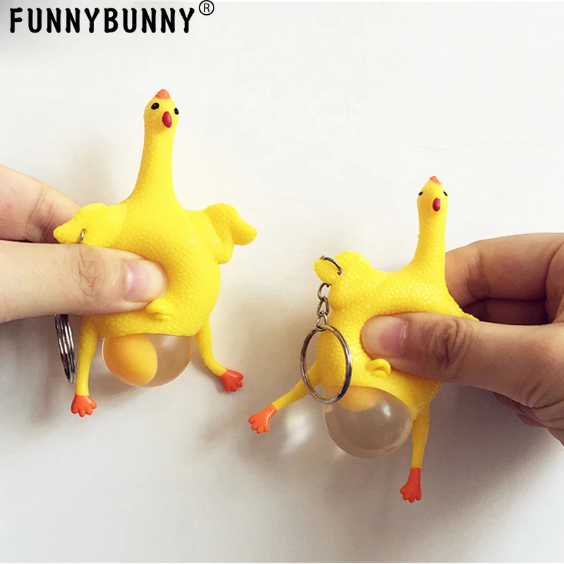 FUNNYBUNNY Stress Toys Relief Vent Tricky Toys Squeeze Chicken Laying Egg Key chain 
FUNNYBUNNY Stress Toys Relief Vent Tricky Toys Squeeze Chicken Laying Egg Key chain