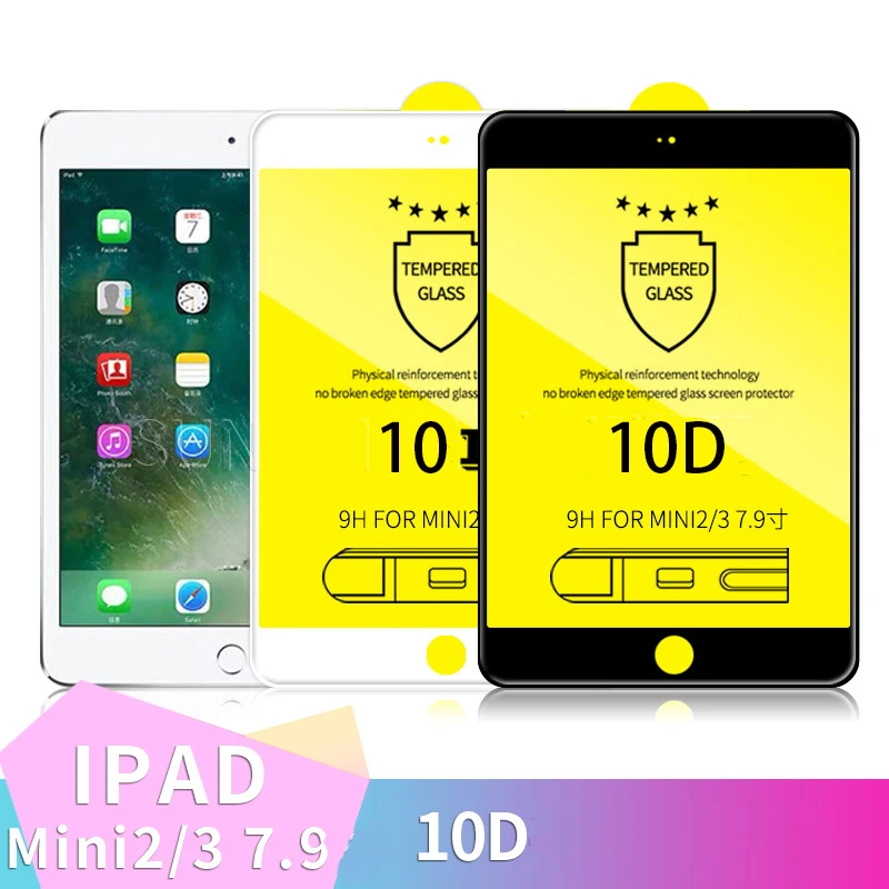 10D Screen Protector Tempered Glass Film For Apple iPad Mini 1 2 3 4 Full Coverage Ultra-thin HD 10D Protective Film 9H Glass
10D Screen Protector Tempered Glass Film For Apple iPad Mini 1 2 3 4 Full Coverage Ultra-thin HD 10D Protective Film 9H Glass