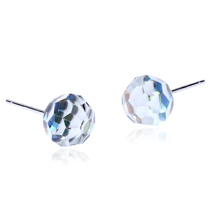 AINUOSHI Sparkling Trendy Colorful Crystal 6-8mm Round Bead Stud Earring Push Back Charm 925 Sterling Silver Female Jewelry Gift
AINUOSHI Sparkling Trendy Colorful Crystal 6-8mm Round Bead Stud Earring Push Back Charm 925 Sterling Silver Female Jewelry Gift