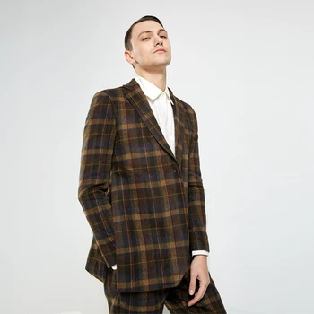 M-5XL!Spring and autumn new style original custom men retro simple European and American grid leisure suit
M-5XL!Spring and autumn new style original custom men retro simple European and American grid leisure suit