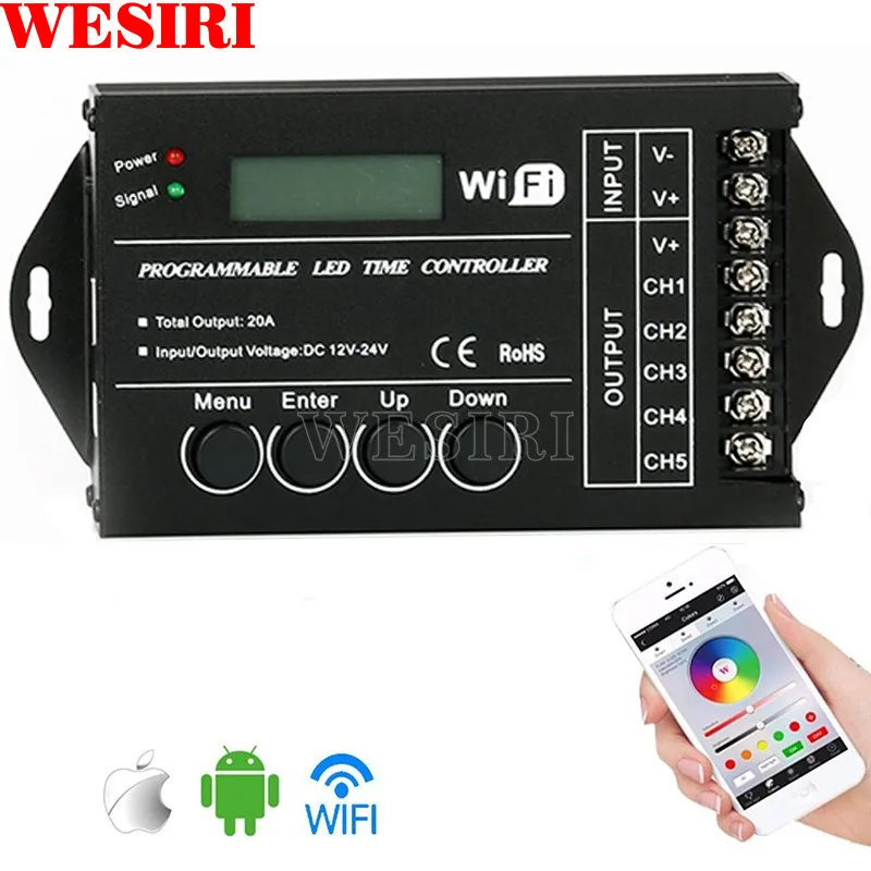 TC420 TC421 TC423 Time Programable RGB LED Controller Dimmer DC12V/24V 5Channel Common Anode for RGB LED Light Aquarium Lighting
TC420 TC421 TC423 Time Programable RGB LED Controller Dimmer DC12V/24V 5Channel Common Anode for RGB LED Light Aquarium Lighting