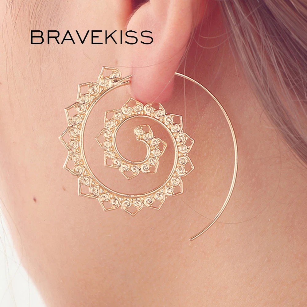 BRAVEKISS Vintage Round Vortex Earring Spiral Exaggerated Drop Earrings Alloy Ear Jewelry for Women Daily/Holiday 2019 BPE1387
BRAVEKISS Vintage Round Vortex Earring Spiral Exaggerated Drop Earrings Alloy Ear Jewelry for Women Daily/Holiday 2019 BPE1387