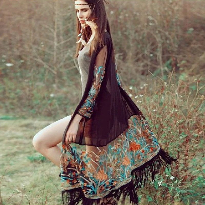 2019 Bohemian Style Summer Kimono Cardigan Casual Fashion Boho Hippie Embroidery Tassel Ladies Shirts Women Tops
2019 Bohemian Style Summer Kimono Cardigan Casual Fashion Boho Hippie Embroidery Tassel Ladies Shirts Women Tops