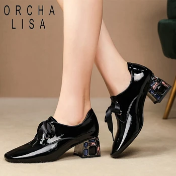 ORCHA LISA Woman work Pumps real cow leather cross-tied Fashion crystal diamond block heels Lady party office wedding shoes
ORCHA LISA Woman work Pumps real cow leather cross-tied Fashion crystal diamond block heels Lady party office wedding shoes