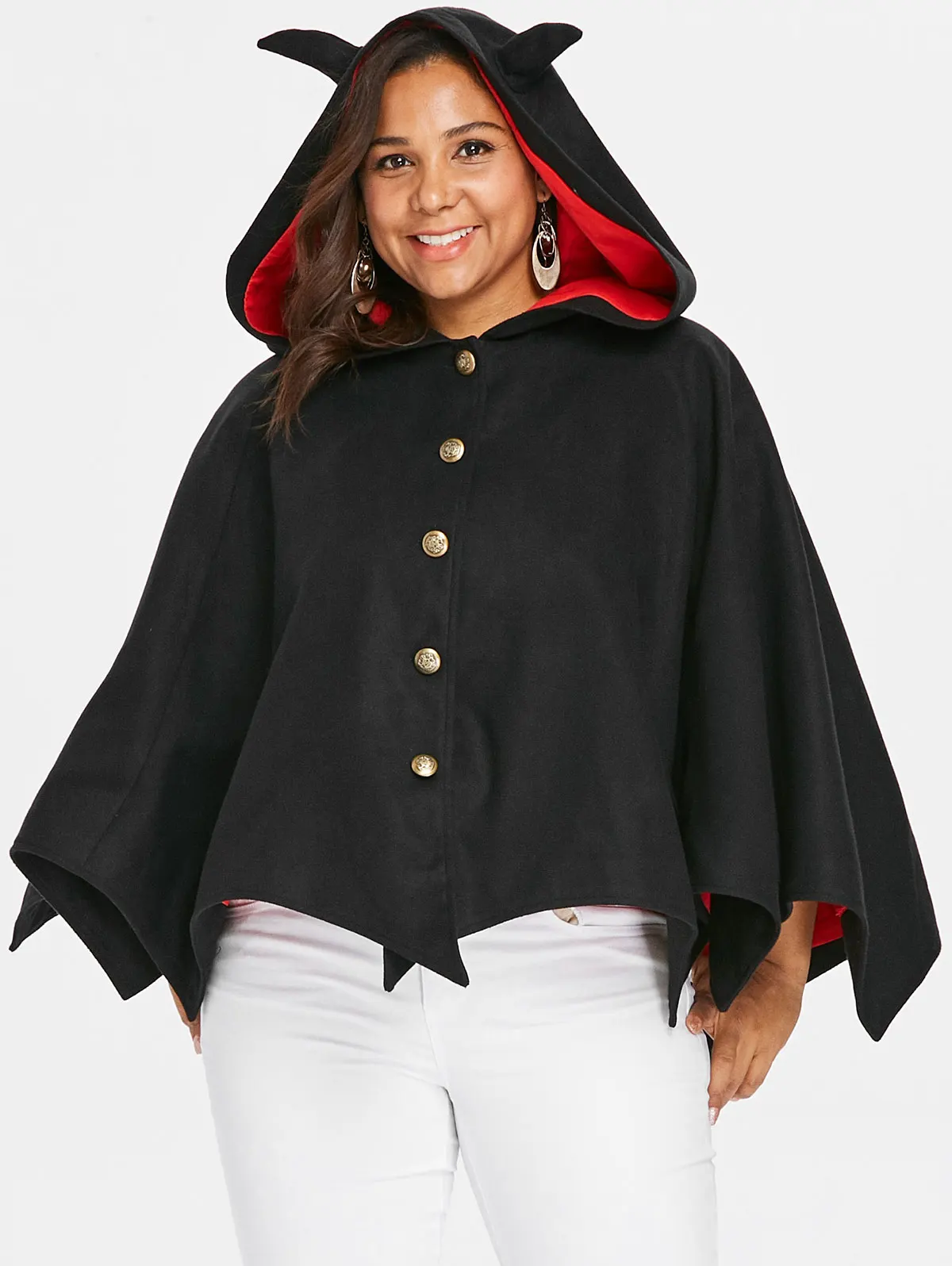 Wipalo/женская верхняя одежда на Хеллоуин больших размеров пальто пуговицах с