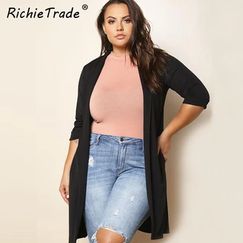 RICHIETRADE Solid Black Women Jacket Coat Long Sleeve Casual Slim Cardigan Jackets 2017 New Fashion Plus Size Womens Jacket
RICHIETRADE Solid Black Women Jacket Coat Long Sleeve Casual Slim Cardigan Jackets 2017 New Fashion Plus Size Womens Jacket