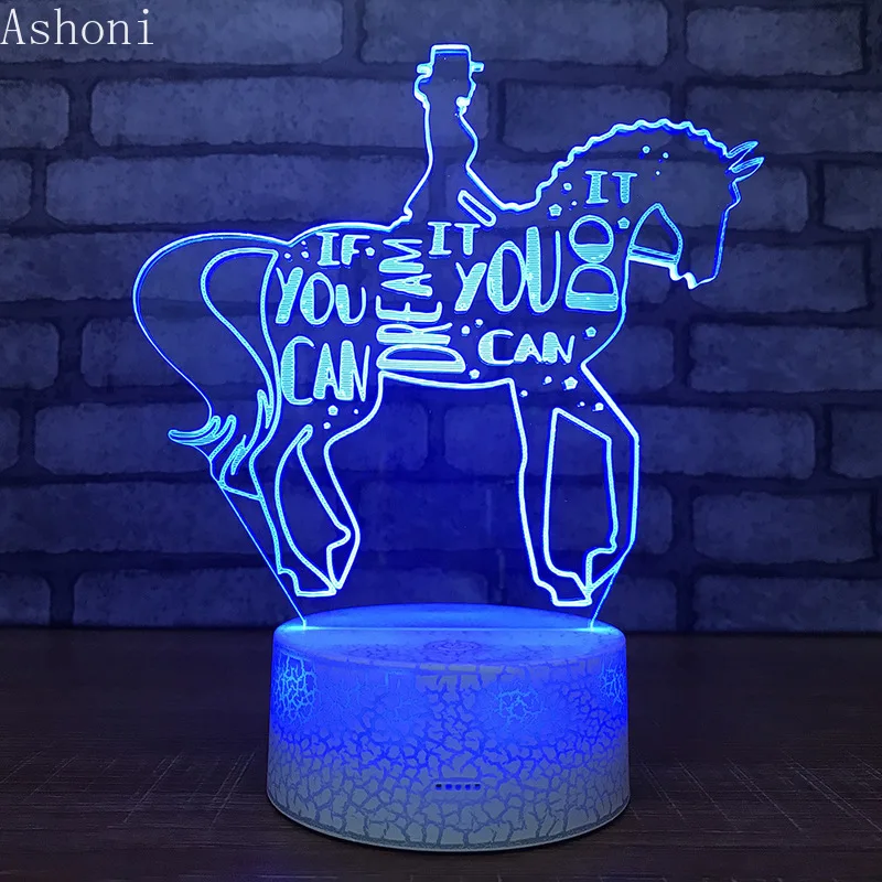 Horse Riding Lady 3D Table Lamp LED Night Light 7 Colors Changing Bedroom Sleep Lighting Home Decor Gifts
Horse Riding Lady 3D Table Lamp LED Night Light 7 Colors Changing Bedroom Sleep Lighting Home Decor Gifts
