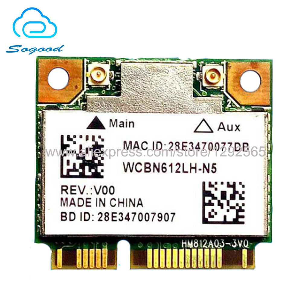Wireless Adapter Card for AzureWave RTL8812AE RTL8812 802.11AC 2.4Ghz/5Ghz MINI PCI-E Wireless WiFi Bluetooth 4.0 card 433Mbps
Wireless Adapter Card for AzureWave RTL8812AE RTL8812 802.11AC 2.4Ghz/5Ghz MINI PCI-E Wireless WiFi Bluetooth 4.0 card 433Mbps