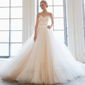 Elegant Backless Long Cathedral Train Bridal Ball Gown Luxury Strapless Vestidos De Novia Wedding Dress
Elegant Backless Long Cathedral Train Bridal Ball Gown Luxury Strapless Vestidos De Novia Wedding Dress