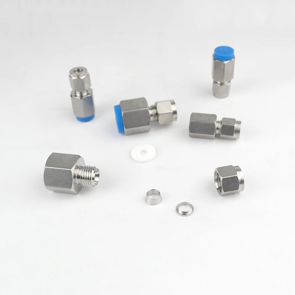 1/8" 1/4" 3/8" 1/2" BSPP Female x Inch Tube Double Ferrule Compression Union Connector Stainless 304
1/8" 1/4" 3/8" 1/2" BSPP Female x Inch Tube Double Ferrule Compression Union Connector Stainless 304