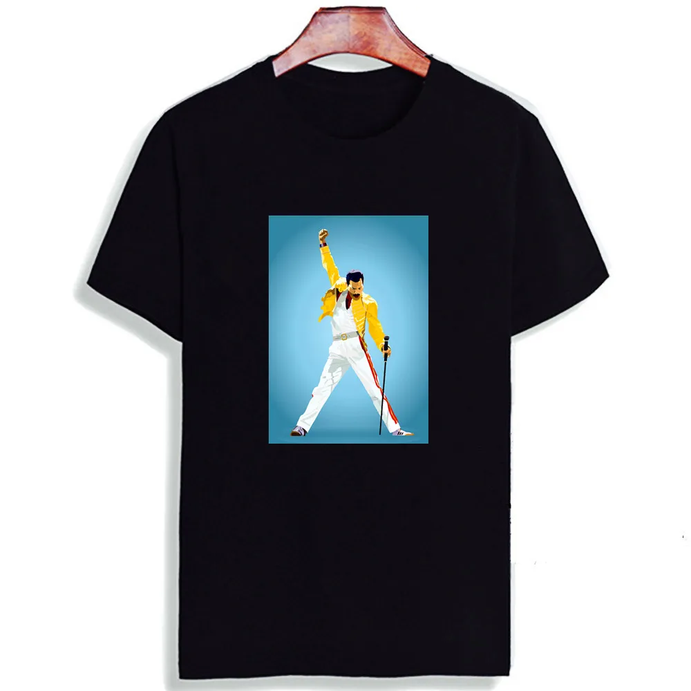 Fashion Short Sleeve T Shirt Freddie Mercury Rock And Roll Art Printed 100% Cotton Top Tees Casual O Neck T-Shirt Unisex TShirt
Fashion Short Sleeve T Shirt Freddie Mercury Rock And Roll Art Printed 100% Cotton Top Tees Casual O Neck T-Shirt Unisex TShirt