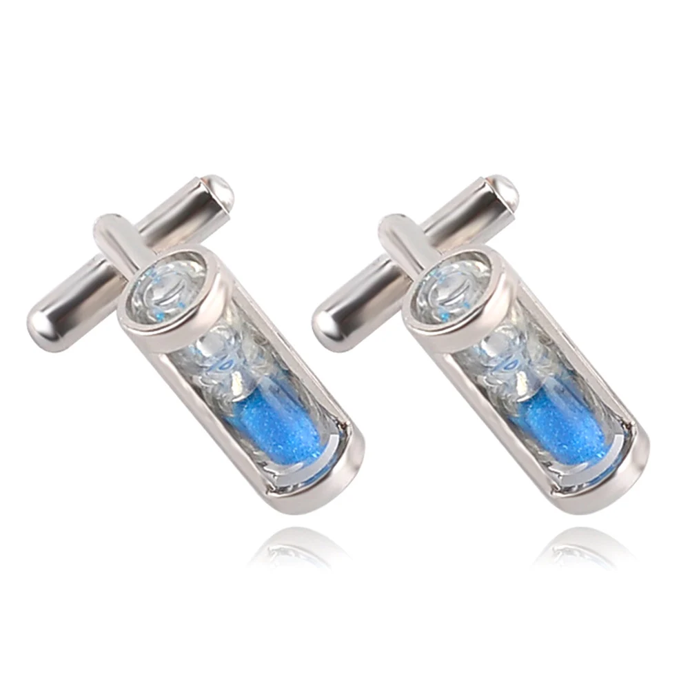 Cufflinks Blue Crystal Hourglass of Time Custom Cuff Links Sand Clock Glass Timer Sandglass Cufflink Accessories
Cufflinks Blue Crystal Hourglass of Time Custom Cuff Links Sand Clock Glass Timer Sandglass Cufflink Accessories