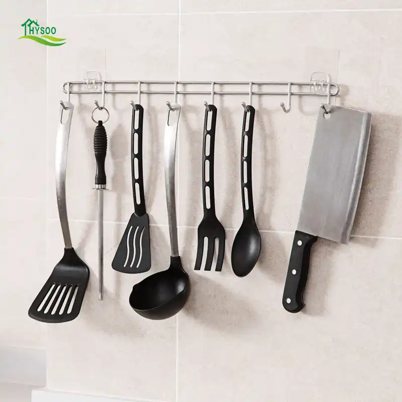 Punch Free Strong Hook Kitchen Utensils Hook Wall Hanging Nail
