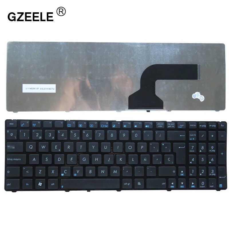Новая клавиатура GZEELE с испанской раскладкой для ноутбука Asus X53 X54H k53 A53 N53 N60 N61 N71 N73S