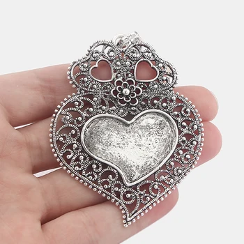 2PCS Fashion Alloy Hollow Filigree Heart Shape Charms Pendants Tray Setting 35x22.5mm For Jewelry Necklace Choker DIY
2PCS Fashion Alloy Hollow Filigree Heart Shape Charms Pendants Tray Setting 35x22.5mm For Jewelry Necklace Choker DIY