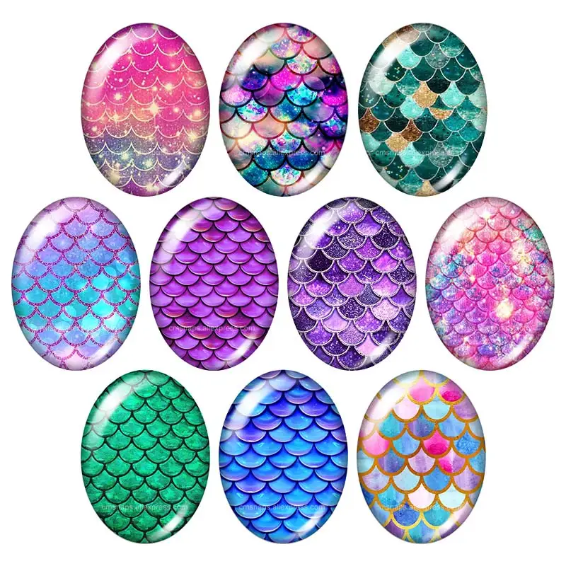 Beauty Colorful Fish scales 13x18mm/18x25mm/30x40mm mixed Oval photo glass cabochon demo flat back Jewelry findings TB0041
Beauty Colorful Fish scales 13x18mm/18x25mm/30x40mm mixed Oval photo glass cabochon demo flat back Jewelry findings TB0041