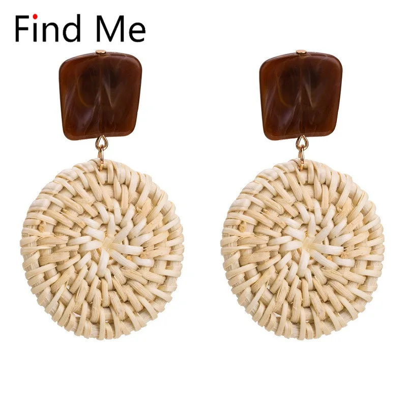 Женские Висячие серьги из ротанга Find Me многослойные длинные висячие смолы с