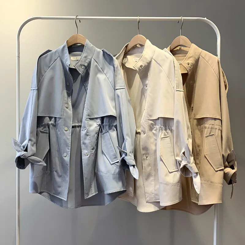 2019 Spring Autumn Trench Coat Women Single Breasted Loose Elastic Waist Casual Harajuku Long Windbreaker Coat Female Top n687
2019 Spring Autumn Trench Coat Women Single Breasted Loose Elastic Waist Casual Harajuku Long Windbreaker Coat Female Top n687