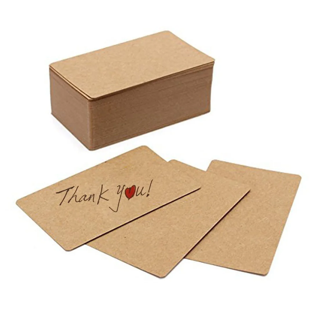 Фото 100pcs Blank Kraft Cards paper Word Message Card DIY Gift | Канцтовары для офиса и дома