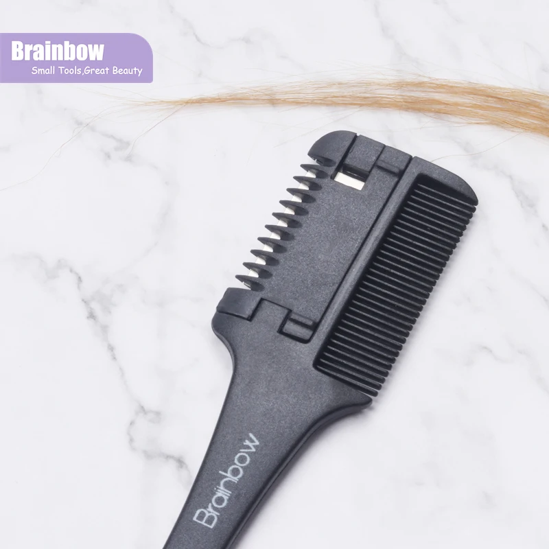 Brainbow 1pc Hair Cutting Comb Black Handle Hair Brushes with Razor Blades Cutting Thinning Trimmin Hair Salon DIY Styling Tools
Brainbow 1pc Hair Cutting Comb Black Handle Hair Brushes with Razor Blades Cutting Thinning Trimmin Hair Salon DIY Styling Tools