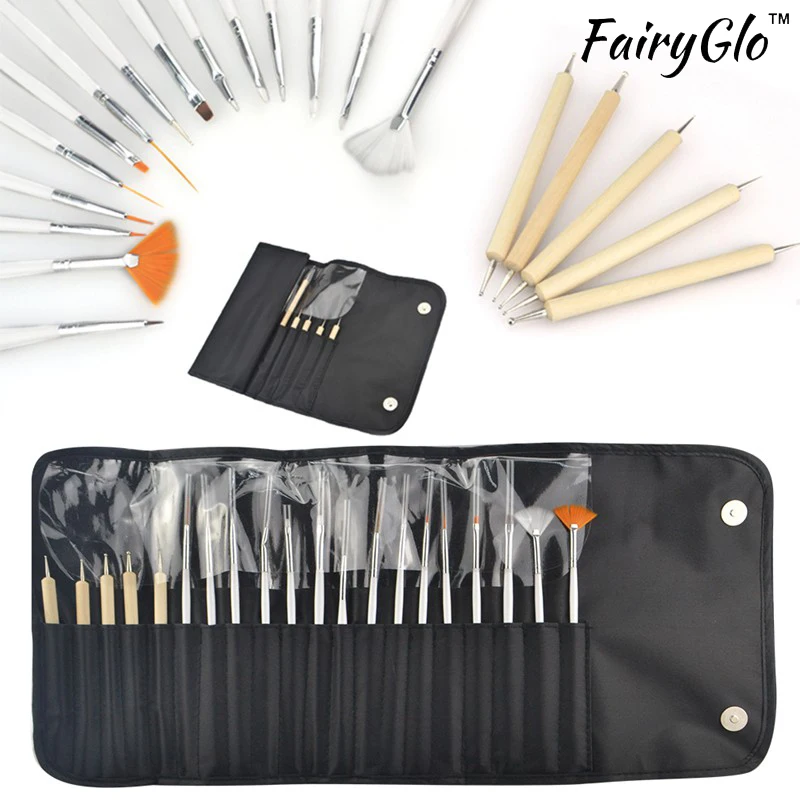 FairyGlo 20pcs Manicure Set for Tools Nail Brush Pens Painting Tool Pen Professional Nail UV Gel Brush Manicure Set Gel Varnish
FairyGlo 20pcs Manicure Set for Tools Nail Brush Pens Painting Tool Pen Professional Nail UV Gel Brush Manicure Set Gel Varnish